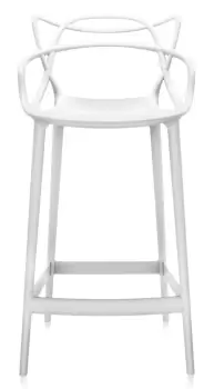 Scaun inalt Kartell Masters Stool design Philippe Starck & Eugeni Quitllet 65cm alb imagine