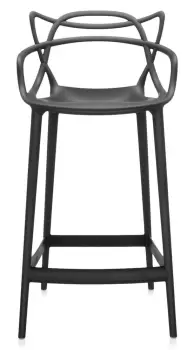 Scaun inalt Kartell Masters Stool design Philippe Starck & Eugeni Quitllet 65cm negru imagine