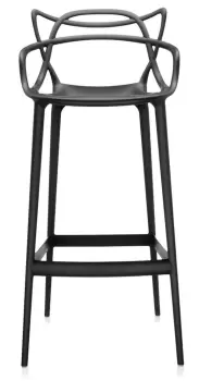 Scaun inalt Kartell Masters Stool design Philippe Starck & Eugeni Quitllet 75cm negru imagine