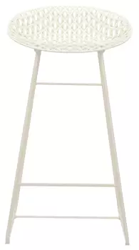 Scaun inalt Kartell Smatrik Outdoor design Tokujin Yoshioka alb mat imagine