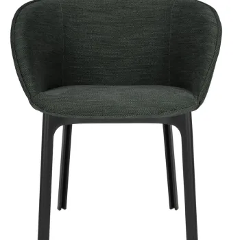 Scaun Kartell Charla Antibes design Patricia Urquiola cadru negru tapiterie Green imagine