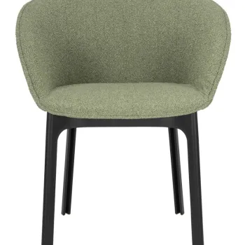 Scaun Kartell Charla Orsetto design Patricia Urquiola cadru negru tapiterie Green imagine