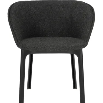 Scaun Kartell Charla Orsetto design Patricia Urquiola cadru negru tapiterie Grey imagine
