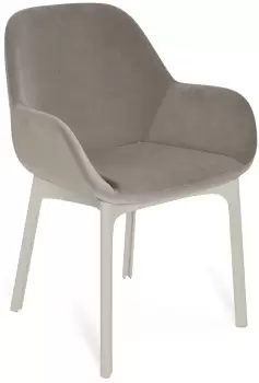 Scaun Kartell Clap design Patricia Urquiola baza alb tapiterie Aquaclean ecru imagine