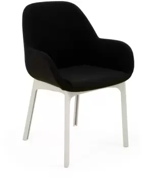 Scaun Kartell Clap design Patricia Urquiola baza alb tapiterie Aquaclean negru imagine