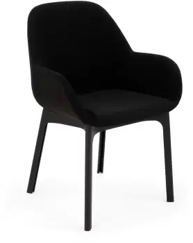 Scaun Kartell Clap design Patricia Urquiola baza negru tapiterie Aquaclean negru imagine
