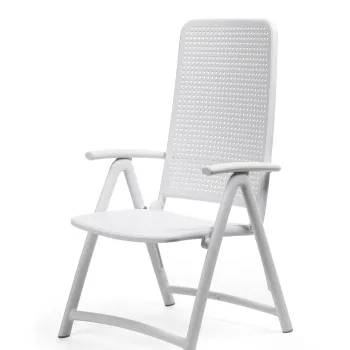 Scaun pliabil exterior Nardi Darsena alb imagine