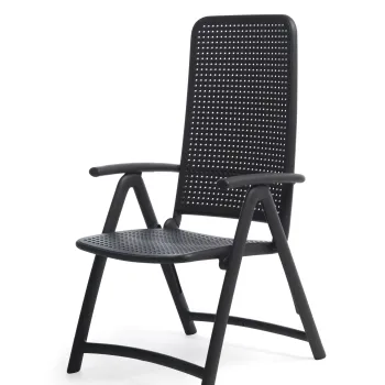Scaun pliabil exterior Nardi Darsena antracit imagine