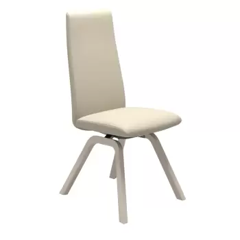 Scaun Stressless Laurel v2 High D200 M cadru whitewash tapiterie piele Batick Cream imagine