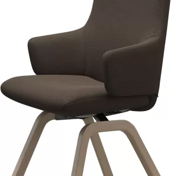Scaun Stressless Laurel v2 L High D200 cu brate cadru natur tapiterie textil Calido Brown imagine