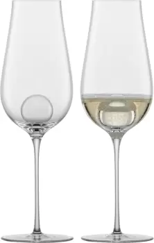 Set 2 pahare sampanie Zwiesel Glas Air Sense design Bernadotte & Kylberg handmade 331ml imagine