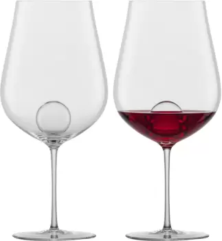 Set 2 pahare vin rosu Zwiesel Glas Air Sense Bordeaux design Bernadotte & Kylberg handmade 843ml imagine