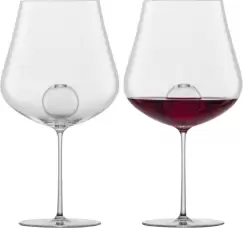 Set 2 pahare vin rosu Zwiesel Glas Air Sense Burgundy design Bernadotte & Kylberg handmade 796ml imagine
