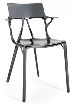 Set 2 scaune Kartell A.I. design Philippe Starck titanium imagine