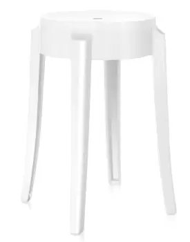 Set 2 scaune Kartell Charles Ghost design Philippe Starck h45cm alb lucios imagine