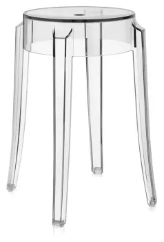Set 2 scaune Kartell Charles Ghost design Philippe Starck h45cm transparent imagine