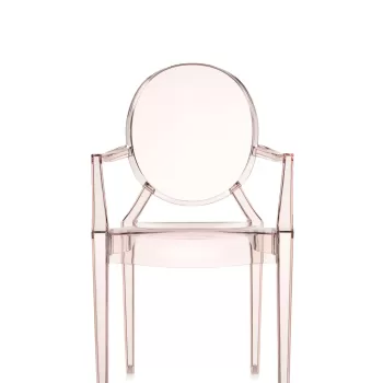 Set 2 scaune Kartell Louis Ghost design Philippe Starck portocaliu transparent imagine