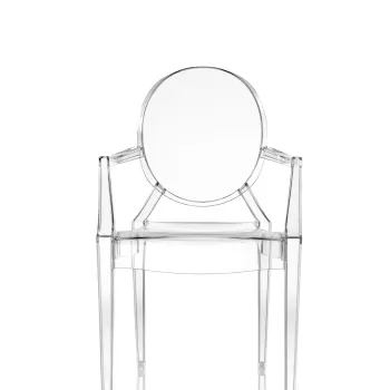 Set 2 scaune Kartell Louis Ghost design Philippe Starck transparent imagine