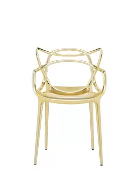 Set 2 scaune Kartell Masters design Philippe Starck & Eugeni Quitllet auriu metalizat imagine
