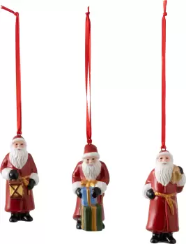 Set 3 decoratiuni brad Villeroy & Boch Nostalgic Ornaments Santa Claus 8cm imagine