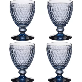 Set 4 pahare apa Villeroy & Boch Boston Goblet albastru 144mm 0 40 litri imagine