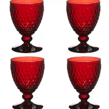 Set 4 pahare apa Villeroy & Boch Boston Goblet rosu 144mm 0 40 litri imagine
