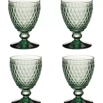 Set 4 pahare apa Villeroy & Boch Boston Goblet verde 144mm 0 40 litri imagine
