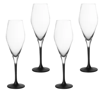 Set 4 pahare sampanie Villeroy & Boch Manufacture Rock Flute 252mm imagine