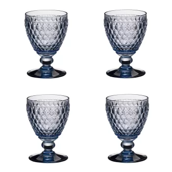 Set 4 pahare vin alb Villeroy & Boch Boston Coloured albastru 120mm 0.23 litri imagine