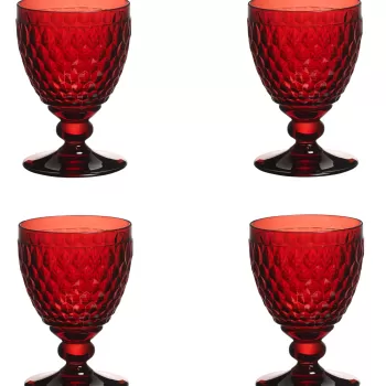Set 4 pahare vin rosu Villeroy & Boch Boston Coloured rosu 132mm 0.31 litri imagine