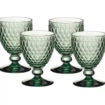 Set 4 pahare vin rosu Villeroy & Boch Boston Coloured verde 132mm 0.31 litri imagine