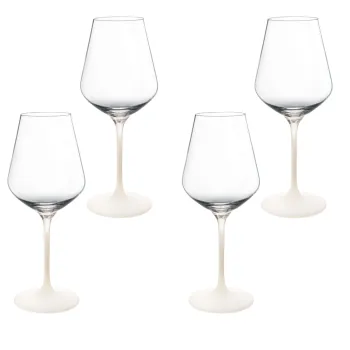 Set 4 pahare vin rosu Villeroy & Boch Manufacture Rock Blanc 470 ml imagine