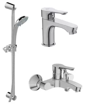 Set baterii 3in1 Ideal Standard Alpha include baterie lavoar baterie cada si set de dus Ideal Stream imagine