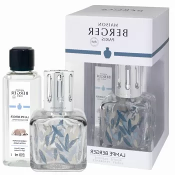 Set Berger lampa catalitica Glacon Feathers cu parfum Caresse de Coton imagine