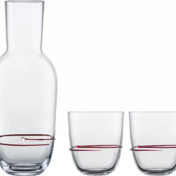 Set carafa si 2 pahare Zwiesel Glas Aura cristal Tritan rosu imagine
