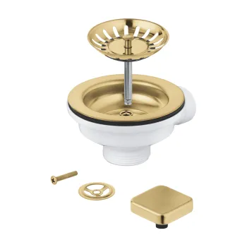 Set de scurgere cu preaplin Grohe pentru chiuveta cu 1 cuva  brushed cool sunrise imagine