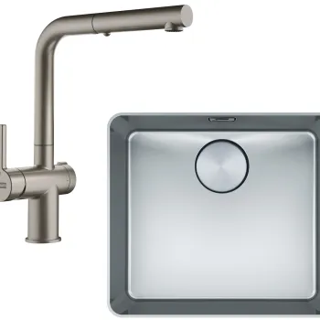 Set Franke chiuveta inox Mythos MYX 210-45+ baterie Active Twist imagine