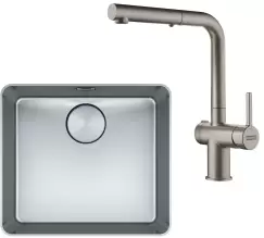 Set Franke chiuveta inox Mythos MYX 210-45+ baterie Active Twist imagine