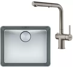 Set Franke chiuveta Inox Mythos MYX 210-50 + baterie Active Twist imagine