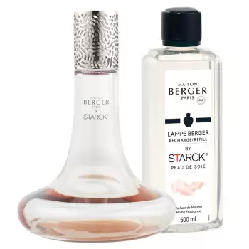 Set lampa catalitica Berger Starck Rose cu parfum Peau de Soie imagine