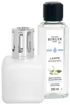 Set lampa catalitica cu parfum Berger Glacon Blanc cu parfum Delicate White Musc 250ml imagine