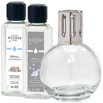 Set Maison Berger lampa catalitica Essentielle Ronde cu parfum Caresse de Coton si So Neutral imagine