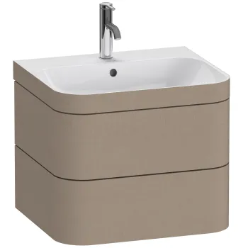 Set mobilier Duravit Happy D.2 Plus 60cm cu lavoar si dulap baza cu doua sertare linen decor imagine