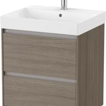 Set mobilier Roca Ona cu dulap baza cu doua sertare 55cm si lavoar ulm inchis imagine