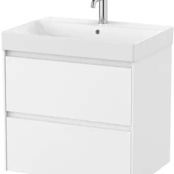 Set mobilier Roca Ona cu dulap baza cu doua sertare 65cm si lavoar alb mat imagine