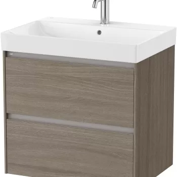Set mobilier Roca Ona cu dulap baza cu doua sertare 65cm si lavoar ulm inchis imagine
