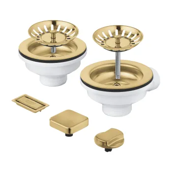 Set ornamente Grohe pentru chiuveta cu 2 cuve  cool sunrise imagine