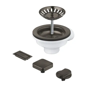 Set ornamente Grohe Square pentru chiuveta cu 1 cuva  brushed hard graphite imagine