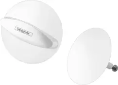 Set ornamente pentru sifon cu preaplin pentru cada Hansgrohe Flexaplus alb mat imagine