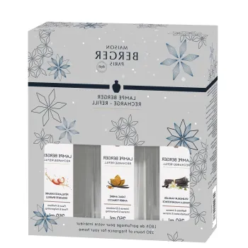 Set parfum pentru lampa catalitica Maison Berger Rosalie Splendeur Vanillee  Exquisite Sparkle  Tabac Ambre 3x 250ml imagine